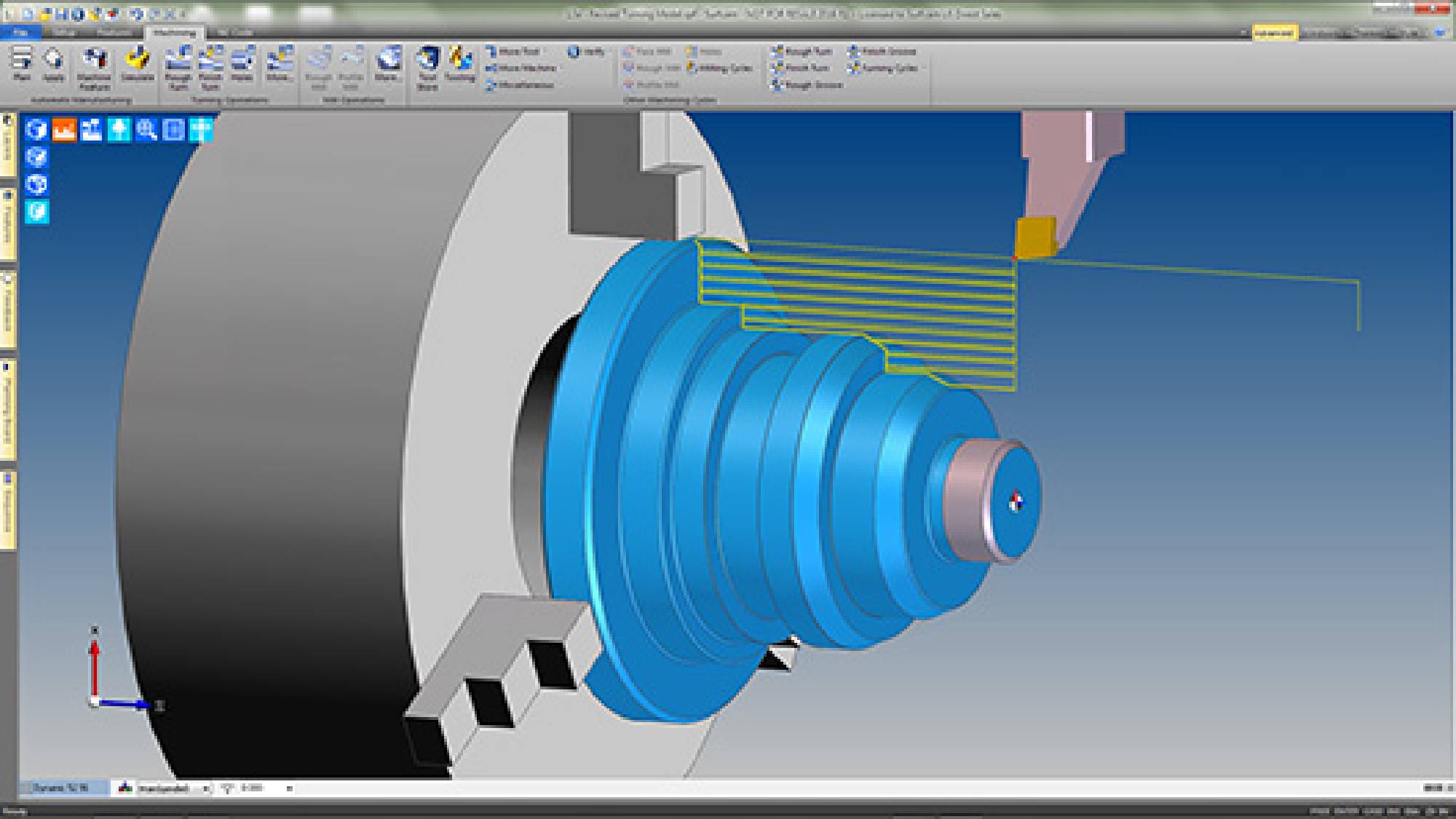 Surfcam Turning provides functionality for a wide range of machine tools, including 2-Axis lathes, multi-turret configurations, sub-spindle turning centers ...